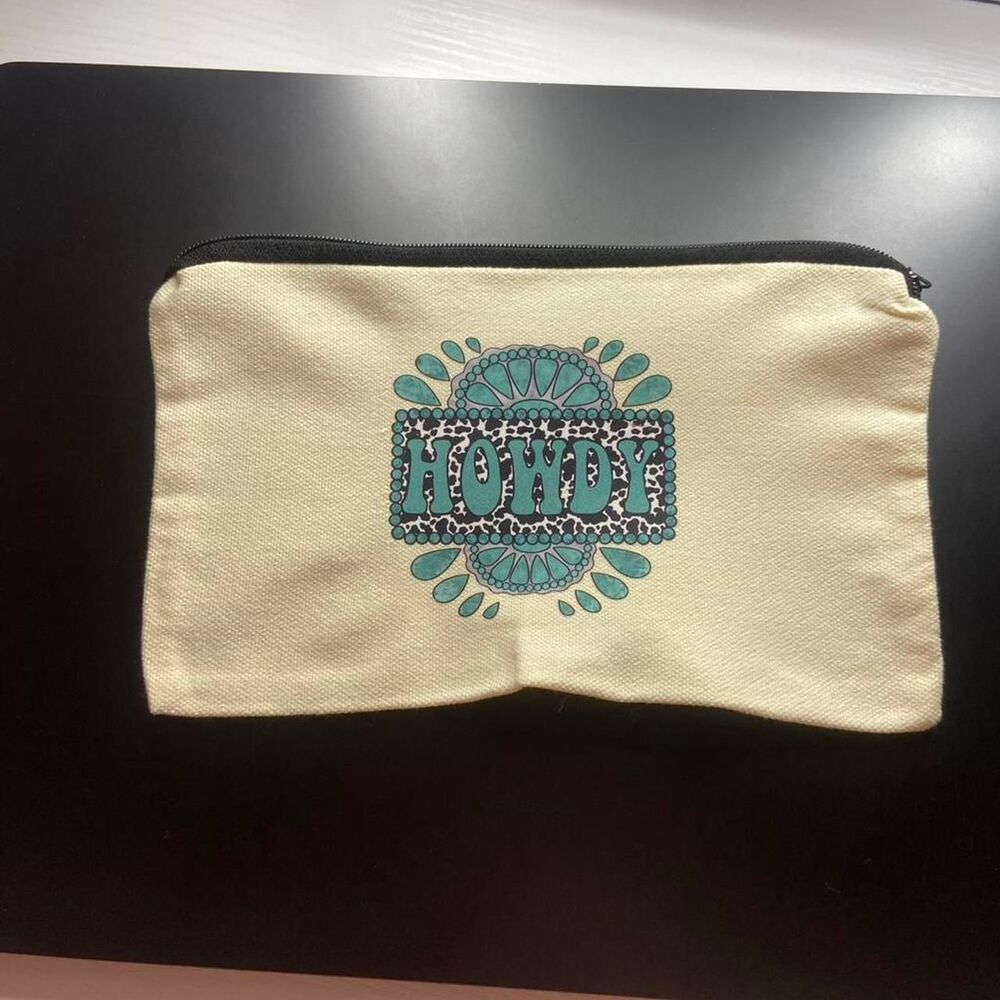 Turquoise Zipper Pouch
